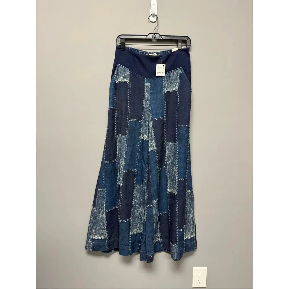We The Free Patches Wide-Leg Flare Jeans